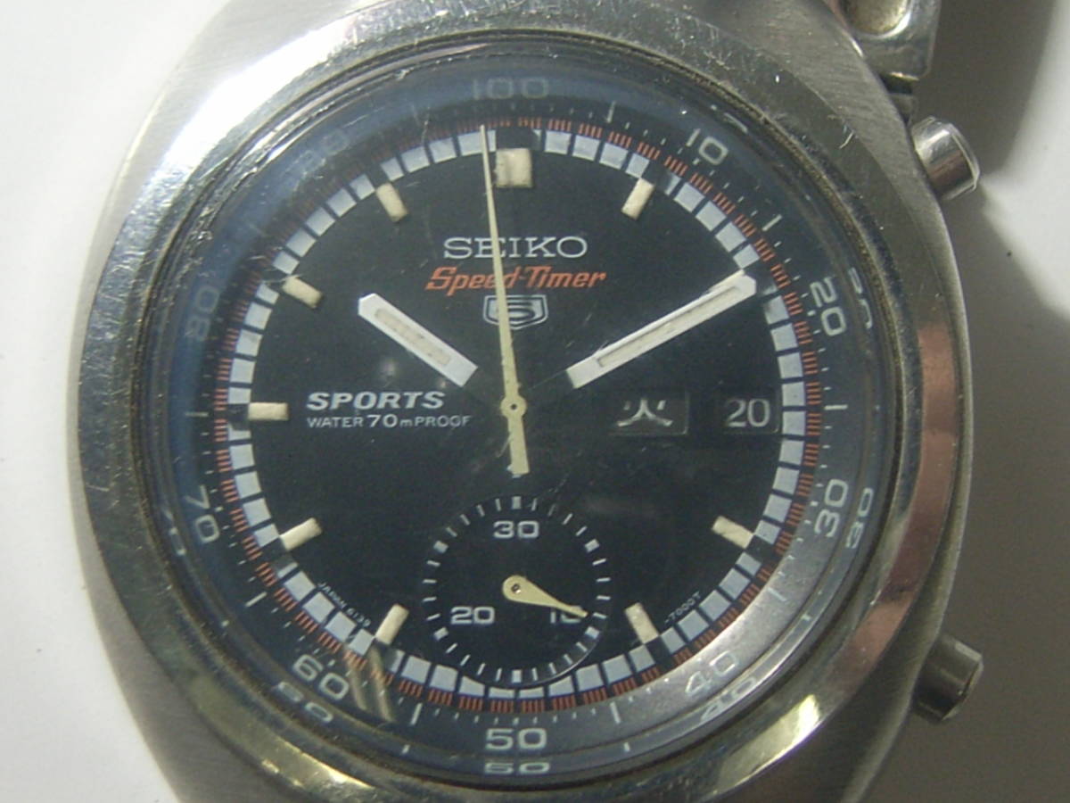 ジャンク SEIKO5 sports speed timer 6139-7060 ジャンク品】SEIKO 5