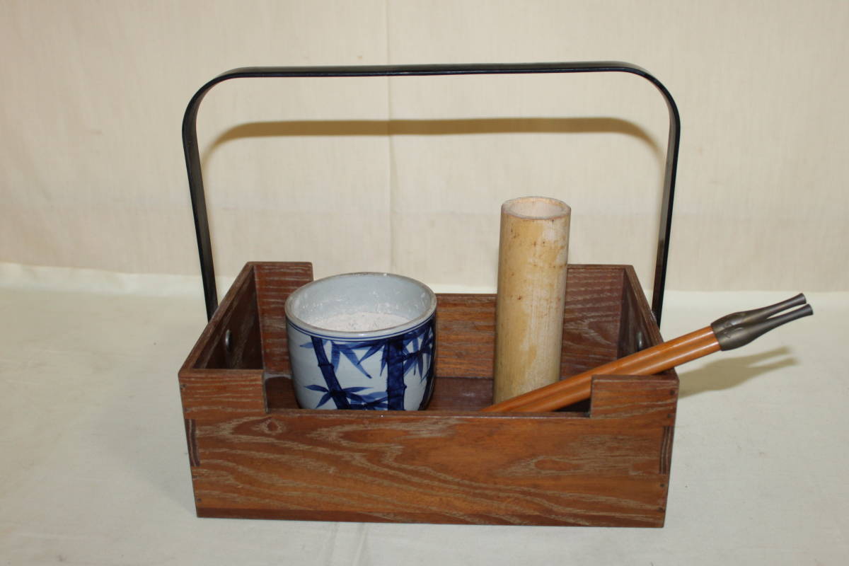 セール，品質保証 茶道具 莨盆 桑木地手付煙草盆セット 煙草盆(盆)｜売買されたオークション情報、yahooの商品情報をアーカイブ公開 - オークファン 盆