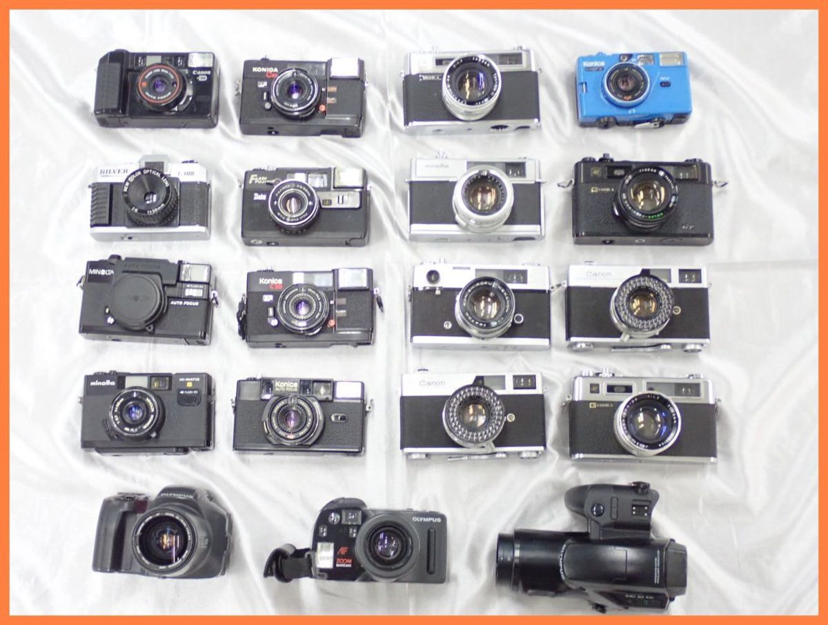 フィルムカメラ レンズ ストロボ 14点まとめ Canon/YASHICA/MINOLTA