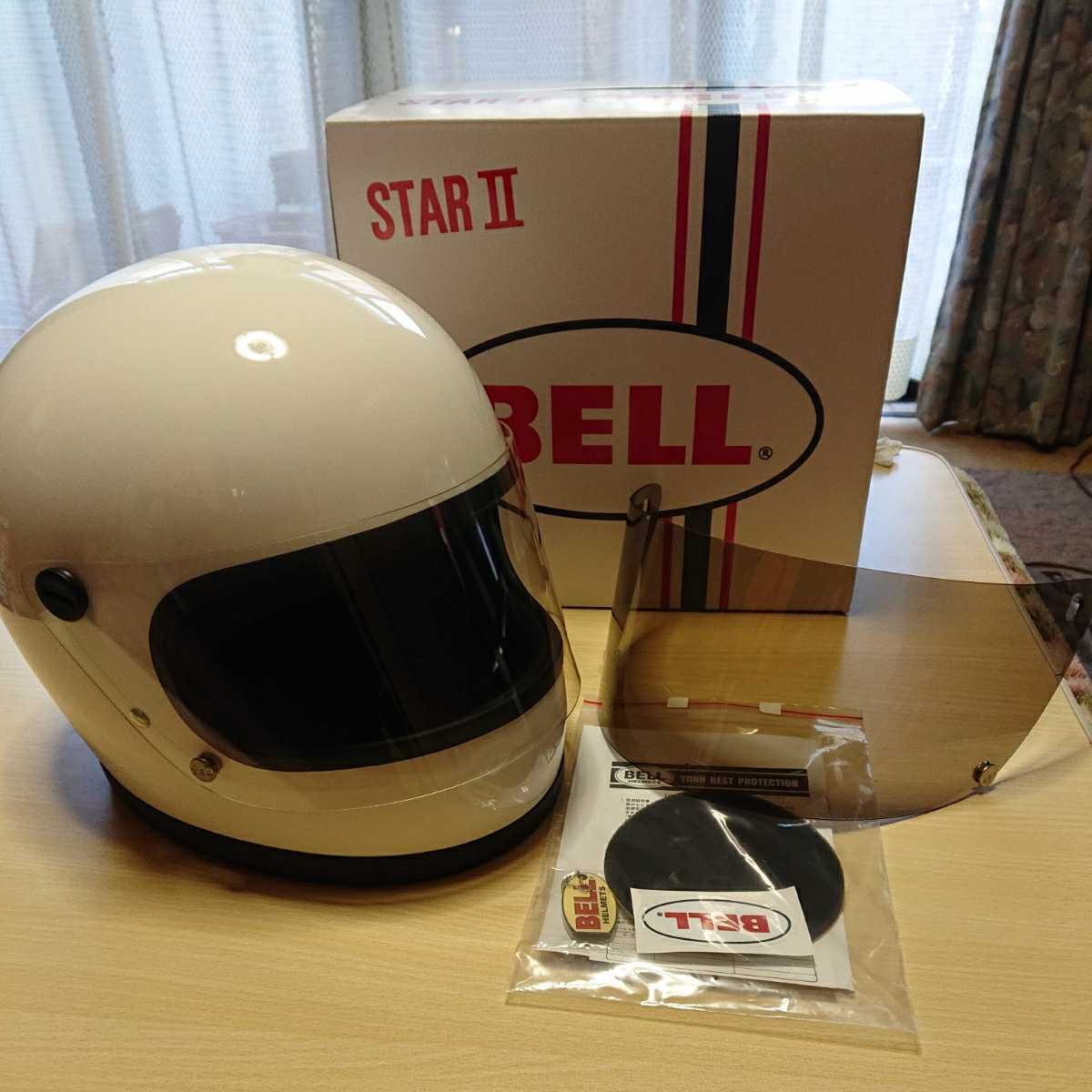 BELL STAR2 フルフェイス ホワイトMサイズ 綺麗 スモークシールド付
