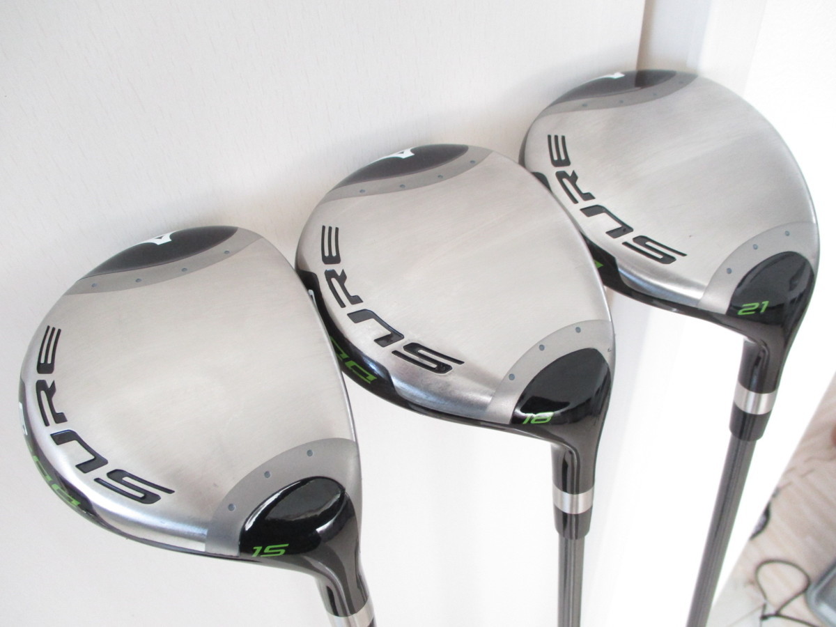 日本製造 中古美品 ミズノ SURE DD フェアウェイウッド 3W 5W 7W (15