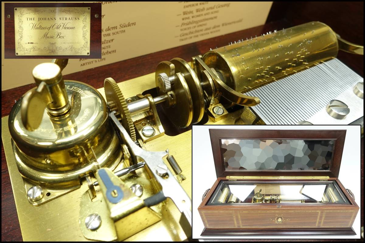 【人気SALE，100%新品】 オルゴール リュージュ シリンダー交換可 50弁 名曲5曲 作動確認済 THE JOHANN STRAUSS Music BOX スイス製 TU-13(オルゴール)｜売買されたオークション情報、yahooの商品情報をアーカイブ公開 - オーク オルゴール
