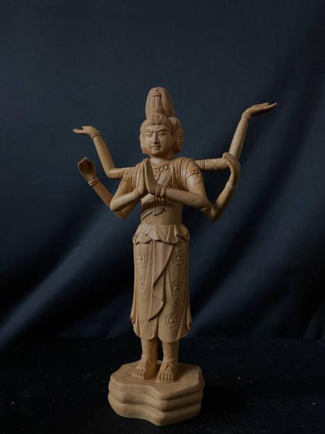 仏教工芸品 総ケヤキ材 木彫仏像 最高級品 一刀彫 仏師手仕上げ品 極上