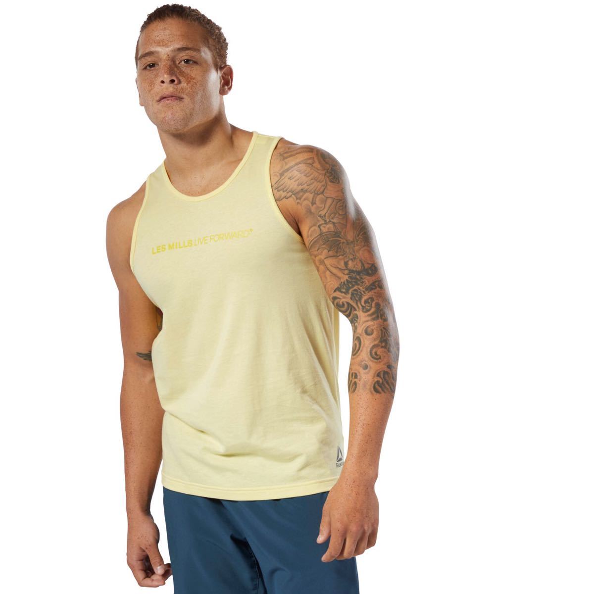 Reebok レスミルズ 【2019春夏】 レズミルズ メンズデュアルブレンド タンク Mサイズ 新品　【送料無料】_4