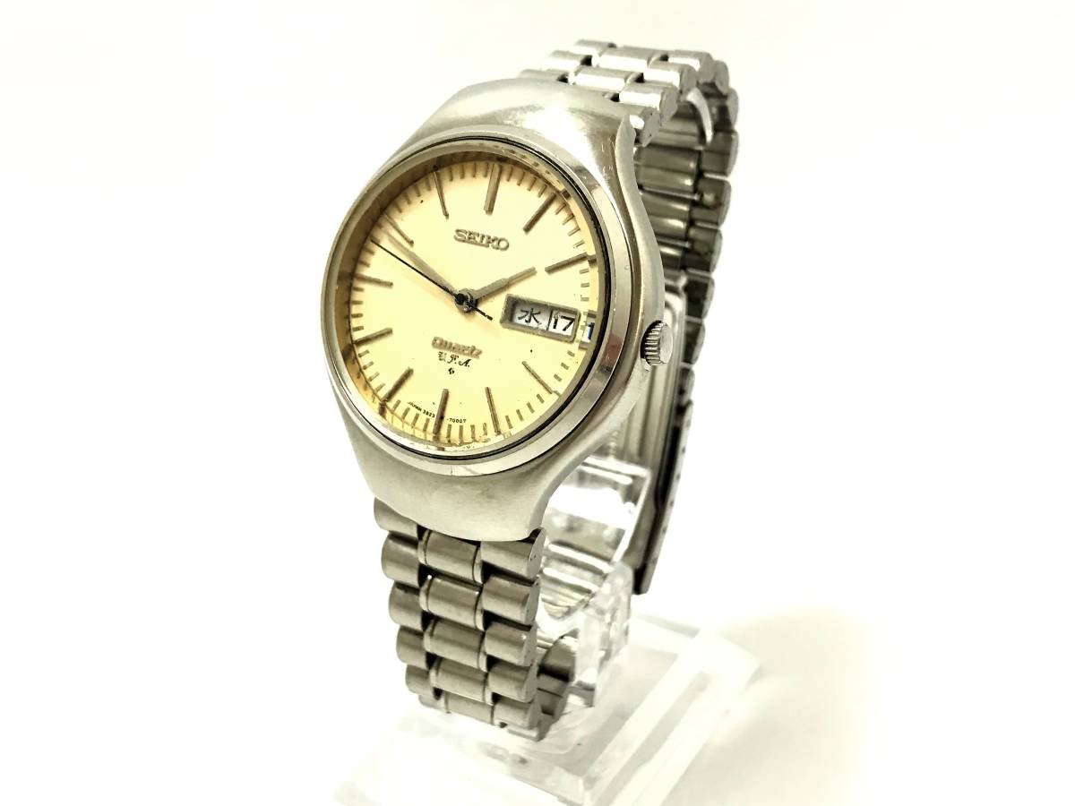 【SEIKO / セイコー】SEIKO QUARTZ V.F.A クォーツ 特別調製品 / 3823-7000 / 332412 / 3針 デイデイト機能 メンズ 腕時計【ジャンク】