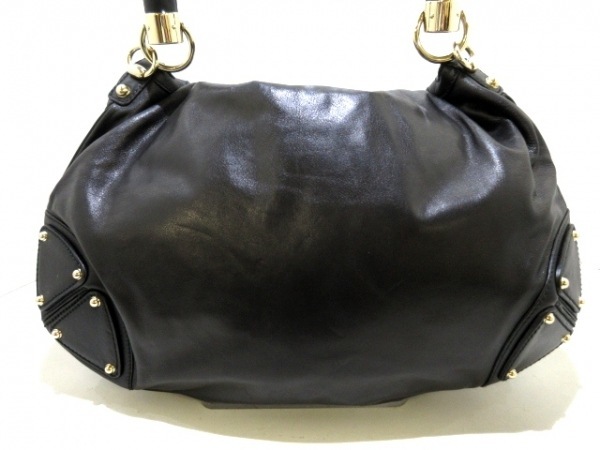 グッチ GUCCI ハンドバッグ 185566 - レザー 黒 タッセル/スタッズ 美品 バッグ レザー 0 GUCCI(グッチ) ベージュ×ブラウン 黒 2WAY