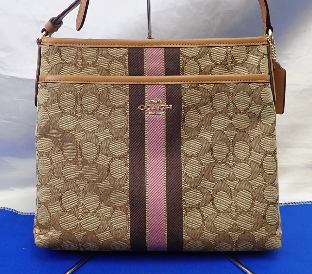 ◎COACH コーチ ショルダーバッグ F39041 キャンバス アウトライン 