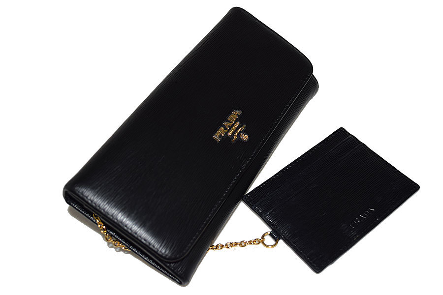 プラダ PRADA - サフィアーノレザー ピンク ショルダーウォレット 美品
