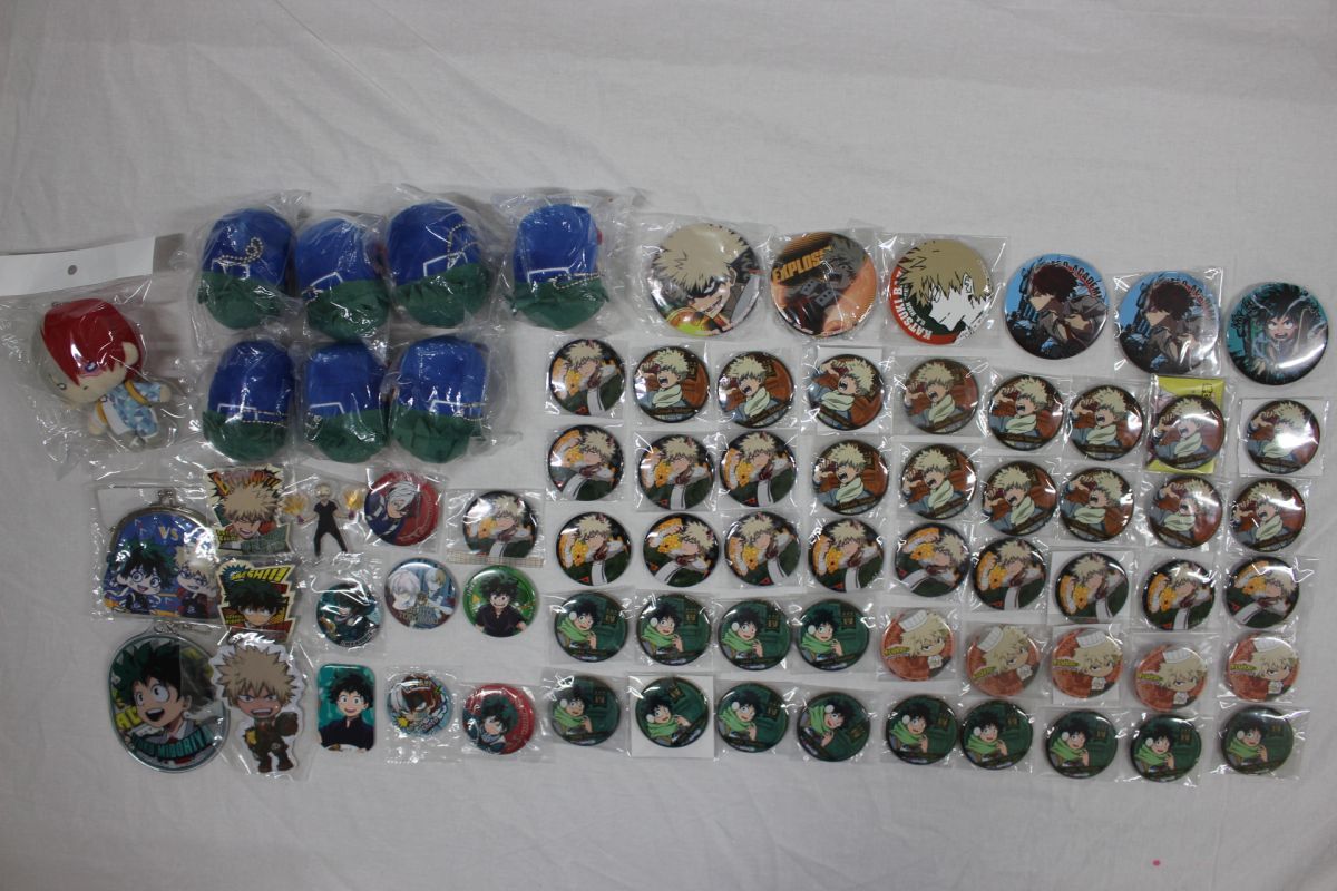 B00】僕のヒーローアカデミア ヒロアカ 缶バッジ ストラップ マスコット コインケース まとめ大量グッズセット品