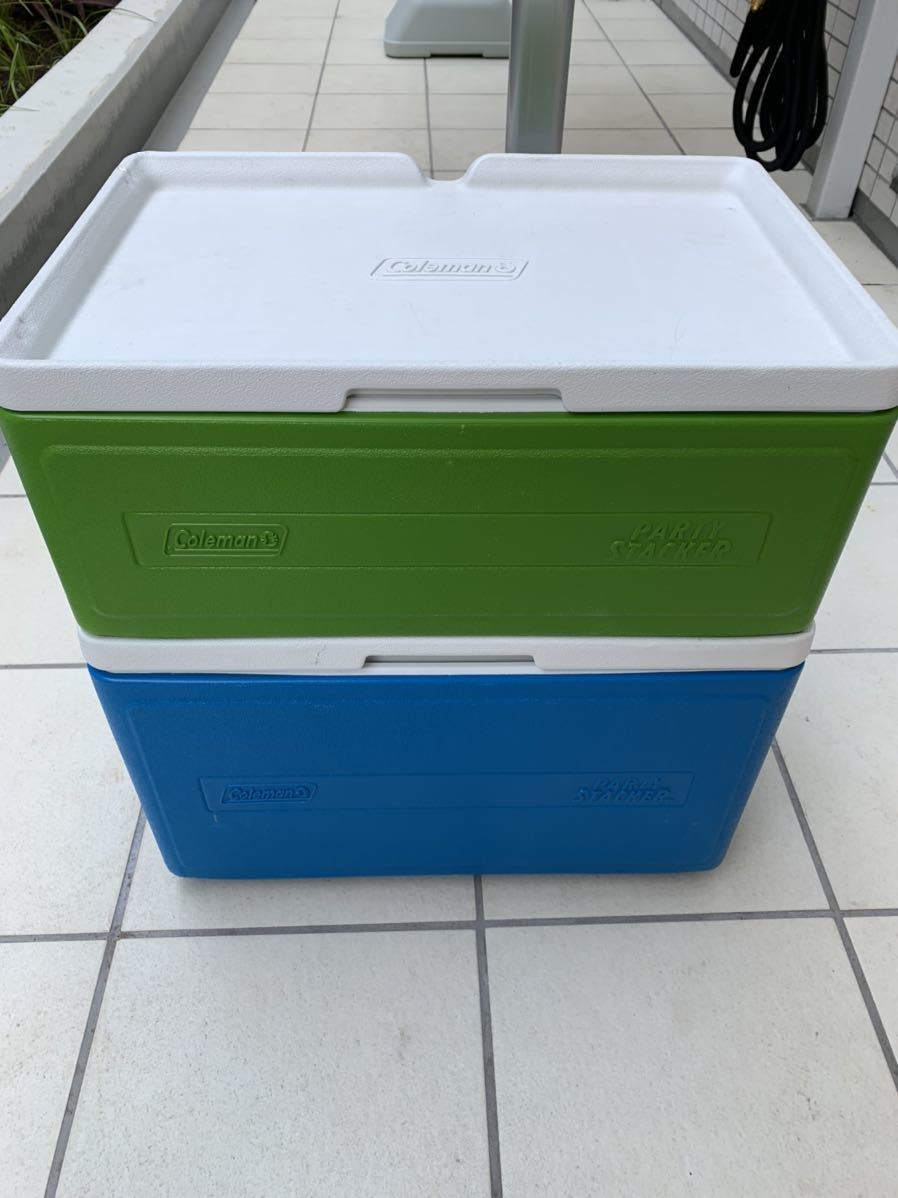 【安い，大人気】 PARTY STACKER パーティースタッカー 33QT 31L green 緑 25QT 23.5L blue 青 Coleman コールマン クーラーボックス ２個セット(30L～)｜売買されたオークション情報、yahooの商品情報をアーカイブ公開 - オー 30L～