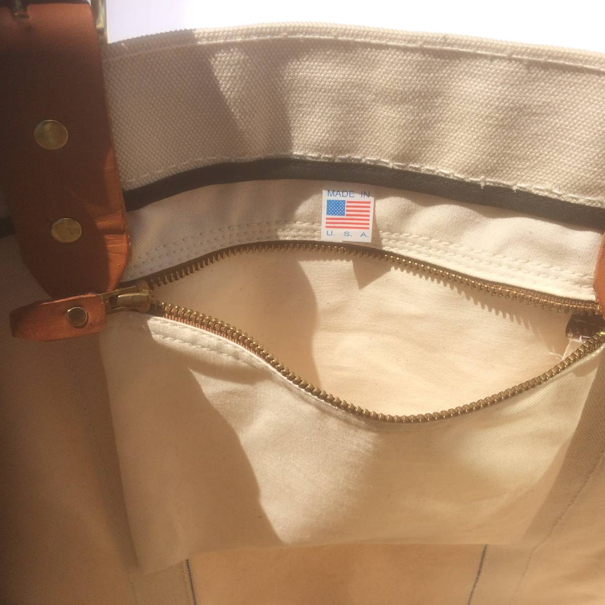 BRONSON LEATHER CANVAS TOTE BAG ブロンソン レザー キャンバス 