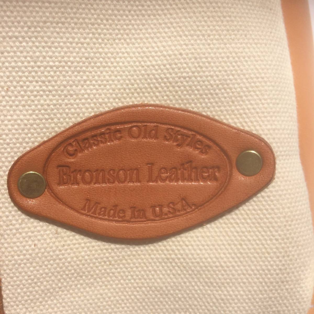 BRONSON LEATHER CANVAS TOTE BAG ブロンソン レザー キャンバス 