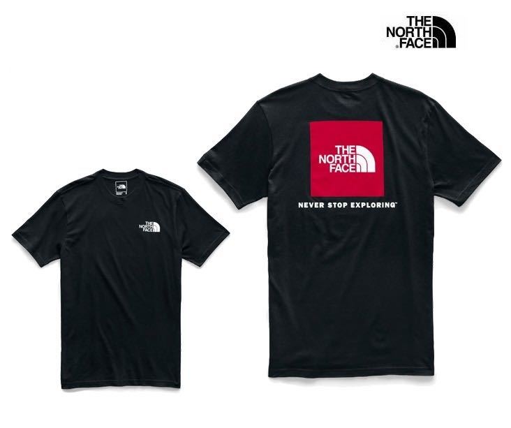 売切1円~新品正規品☆The North Face T-shirt☆ノースフェイスTシャツ☆THE NORTH FACE RED BOX☆TNFブラック☆XLサイズ