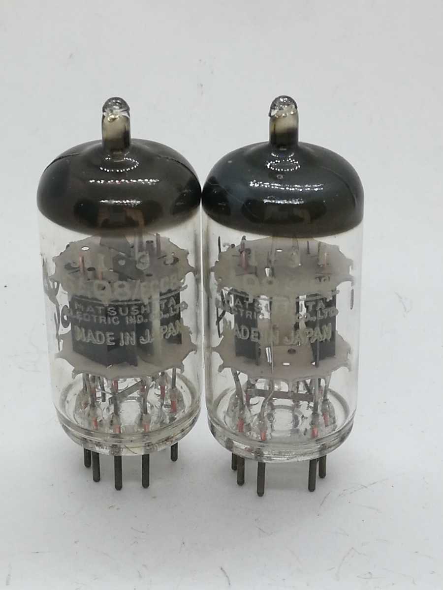 6594 松下電器 6AQ8/ECC85 同一ロット2本 TV-7D/U にて試験済み