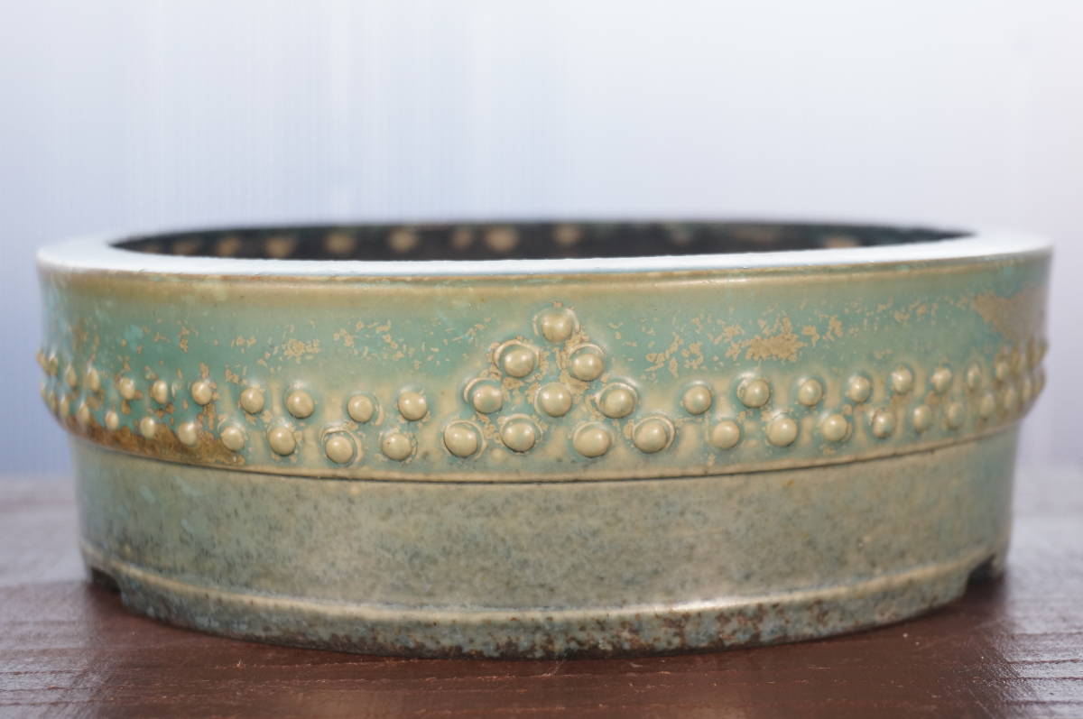 盆栽 鉢】鴻陽 丸鉢 横幅：約19.8cm [HC003]