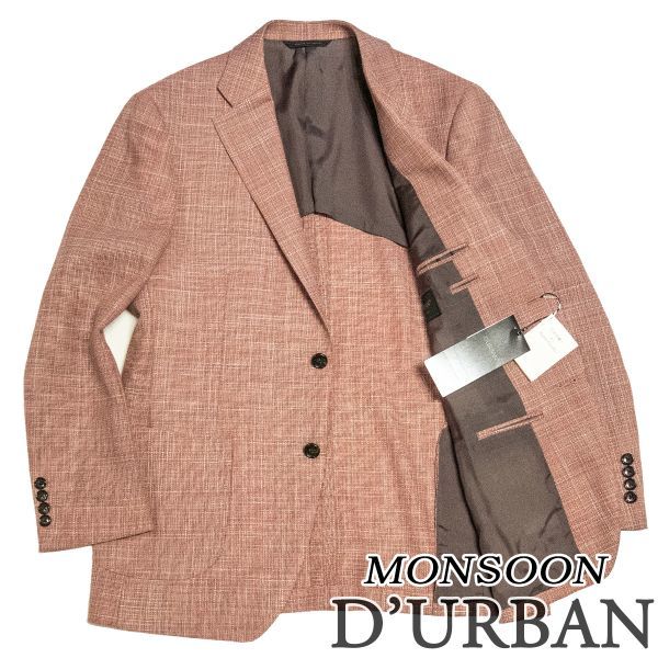 D109AB7 新品7.6万 純日本製 春夏 ダーバン D`URBAN MONSOON スラブメッシュ ウールジャケット　モンスーン　J∞QUALITY