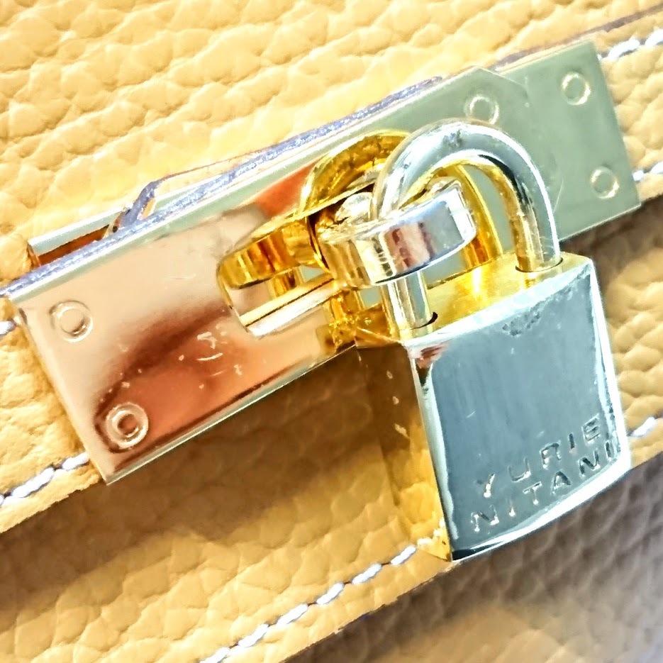 美品】YURIE NITANI ユリエニタニ バーキン型 牛革 レザーハンドバッグ