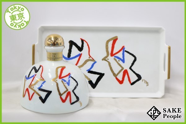 ◇注目! サントリー 創業90周年記念 陶器ボトル 佐治敬三 陶器 720ml 43% トレー付 ジャパニーズ