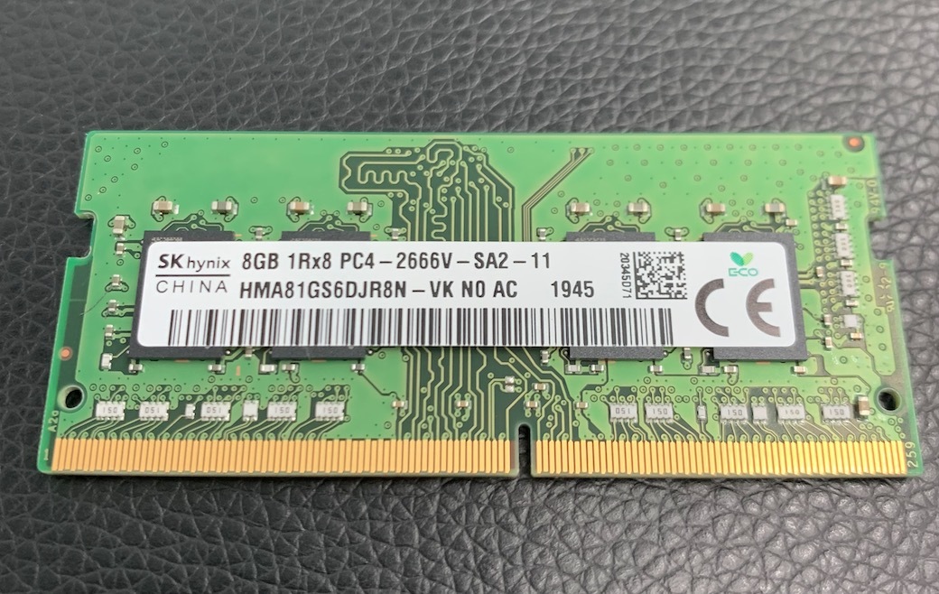 SKhynix NOTE用 8GB PC4-2666V(DDR4-21300) 動作OK ノートパソコン