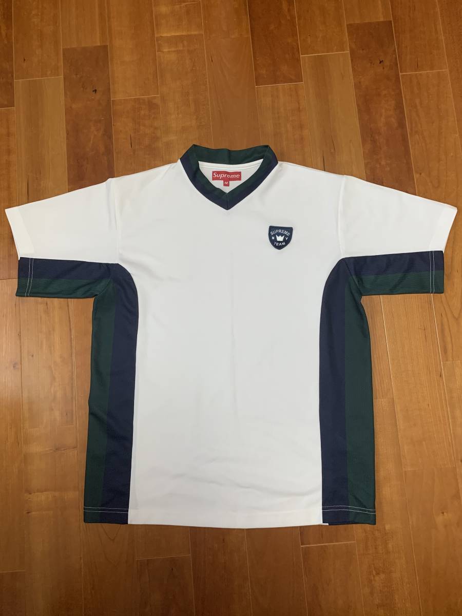 本物保証，限定セール 初期 Supremeシュプリーム サッカーシャツ Mサイズ ホワイト／ネイビー／グリーン(Mサイズ)｜売買されたオークション情報、yahooの商品情報をアーカイブ公開 - オークファン 男性用