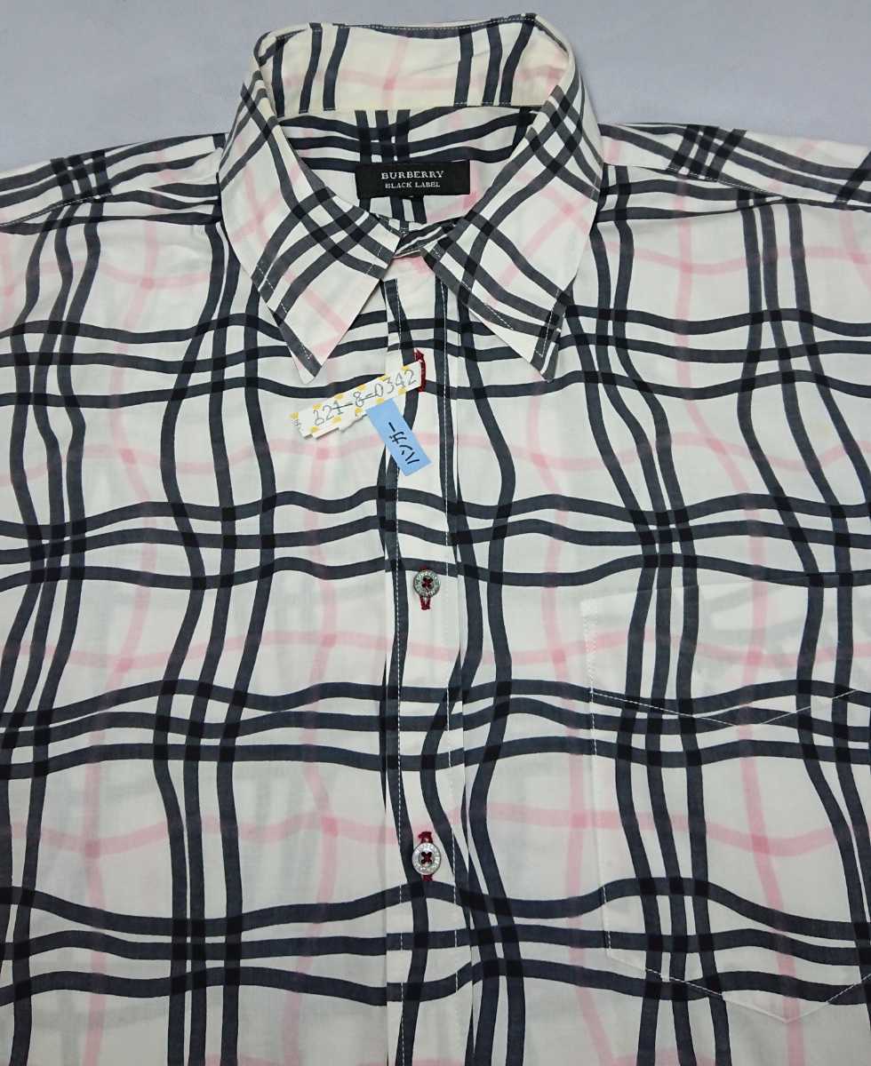 BURBERRY BLACK LABEL◇長袖シャツ/2/コットン/BLK/無地
