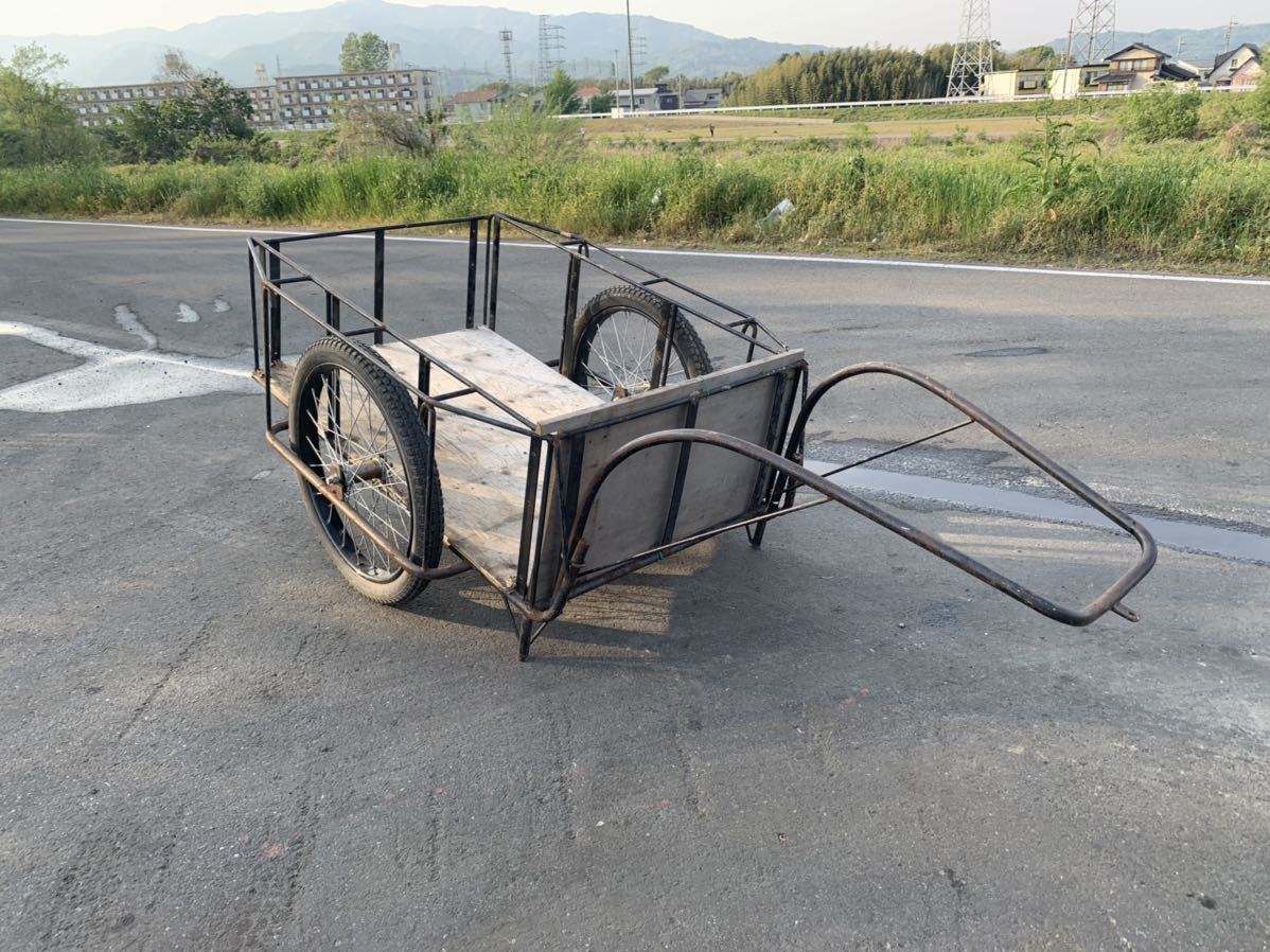 引き取り限定 リヤカー 手押し運搬車 2輪運搬車ジャンク品 運搬車 | - 2