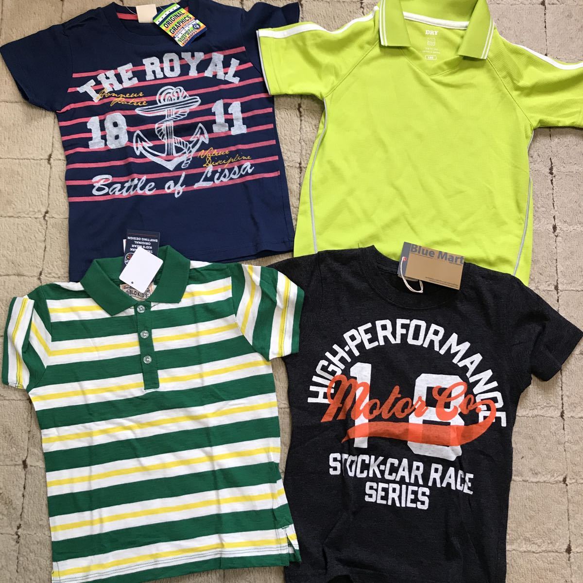 セットアップ キッズ 子供服 普段着 通学着 半袖 新品★ 120㎝ 130㎝ 半ズボン 半袖 夏服 25点セット