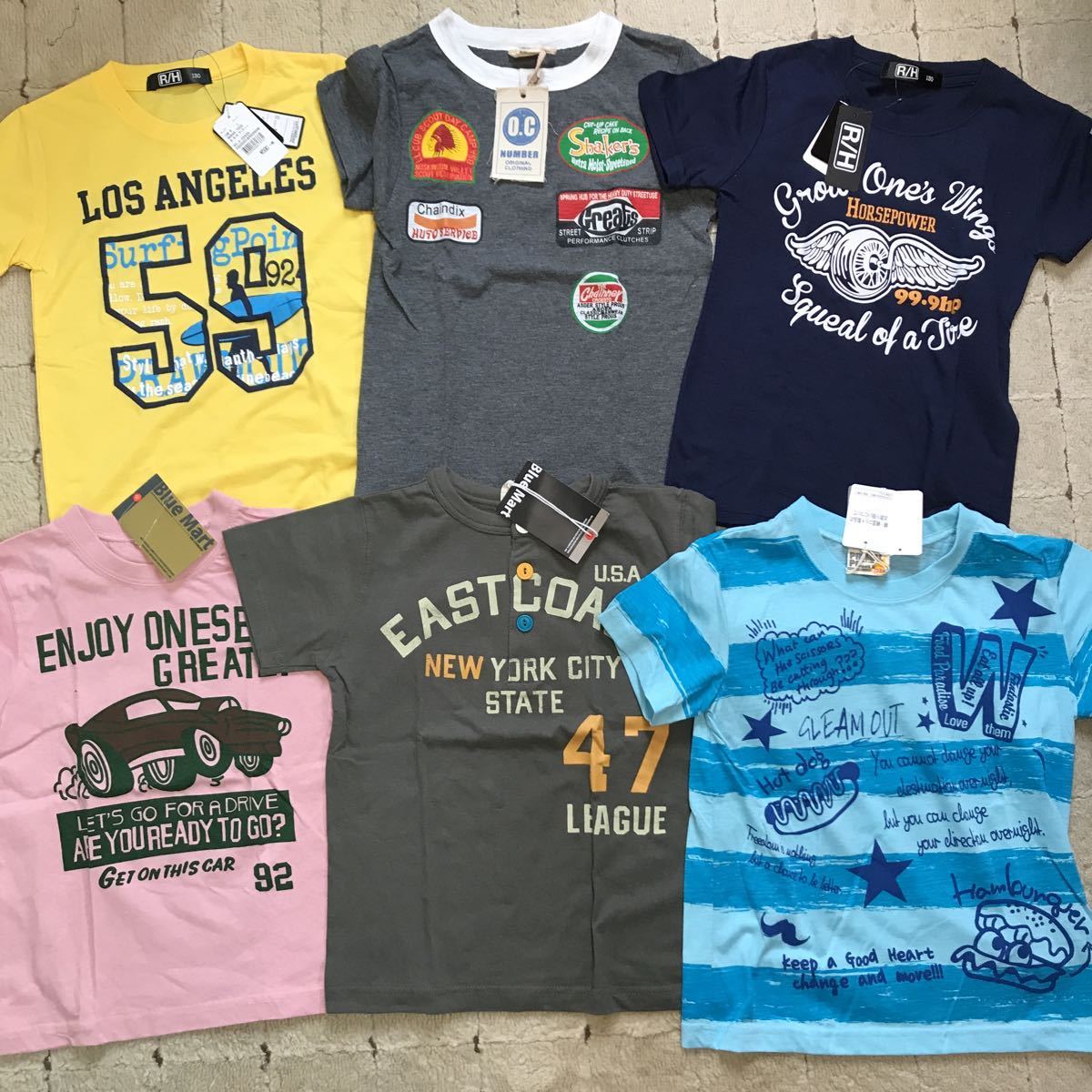 セットアップ キッズ 子供服 普段着 通学着 半袖 新品★ 120㎝ 130㎝ 半ズボン 半袖 夏服 25点セット