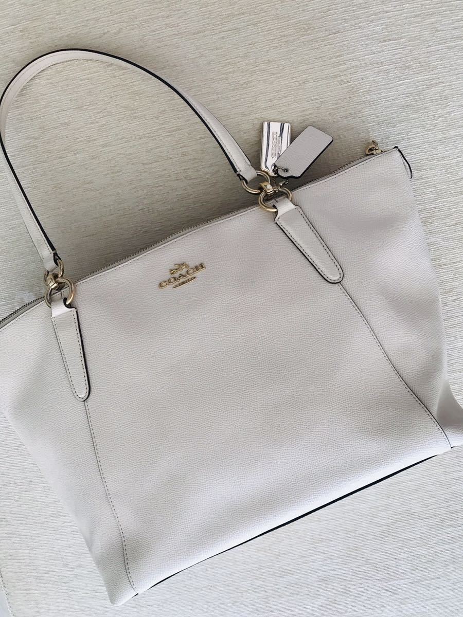 コーチ COACH トートバッグ F57526 ☆クリームホワイト色☆クロス