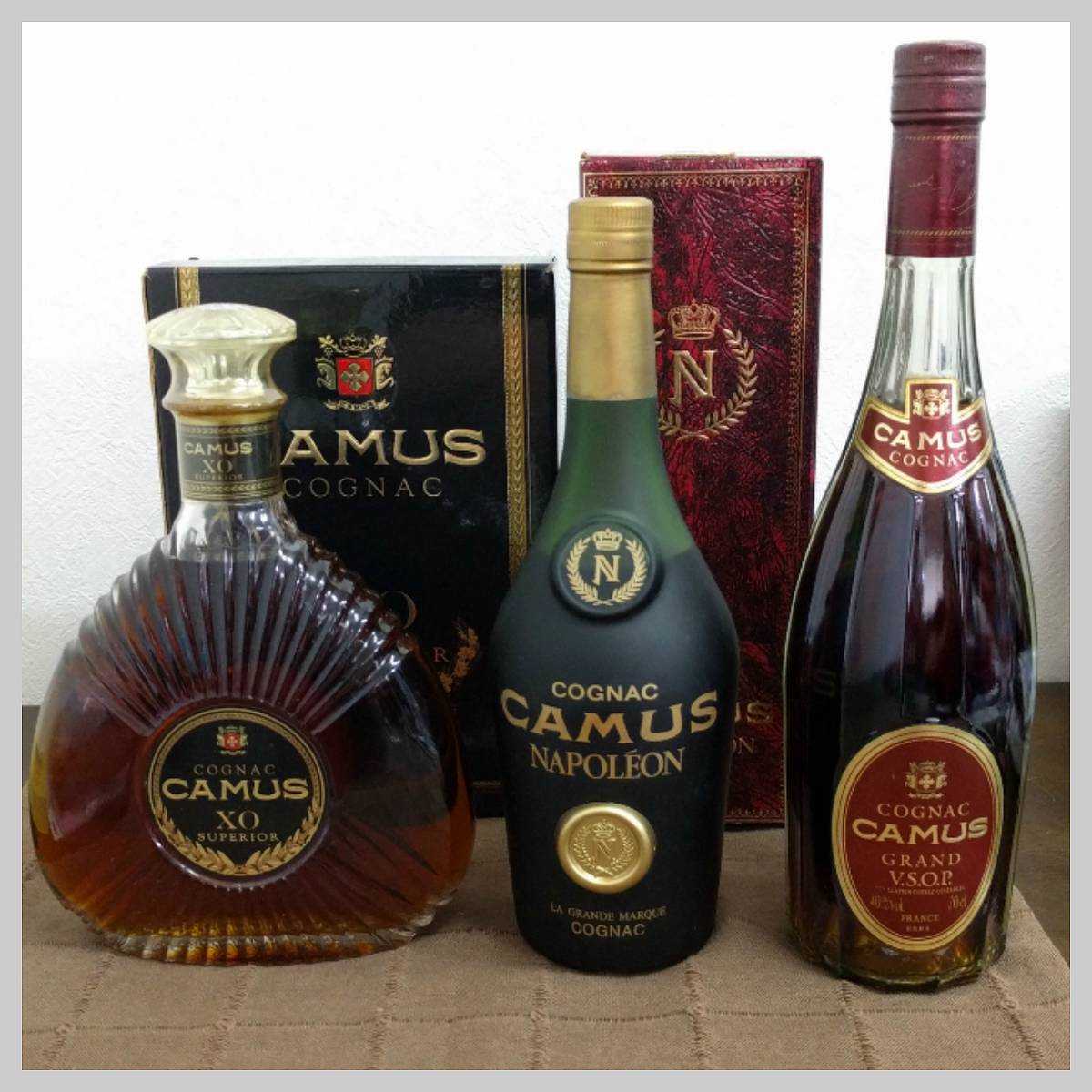 ☆未開栓 CAMUS/カミュ XO スペリオール/ナポレオン/GRAND VSOP まとめて 3本セット ブランデー コニャック（SE-17）