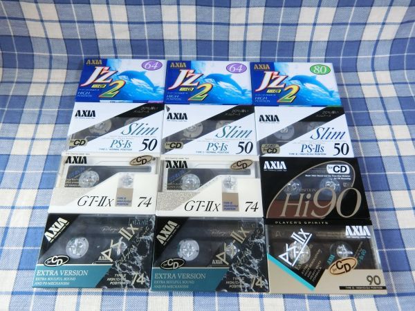 カセットテープ AXIA PS-IIX 他 合計12本　未使用、未開封