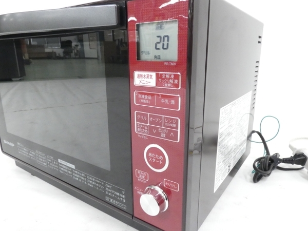 SHARP RE-T820-R 23L 加熱水蒸気 オーブンレンジ レッド 家電 シャープ