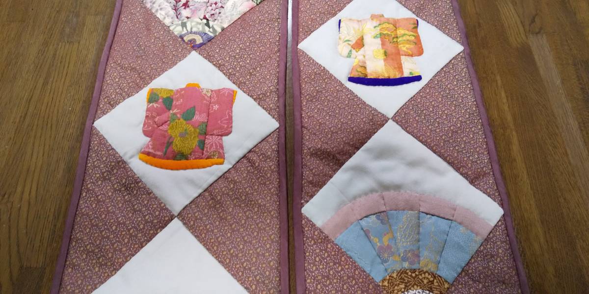 パッチワーク★ちりめん☆ハンドメイド★タペストリー_4