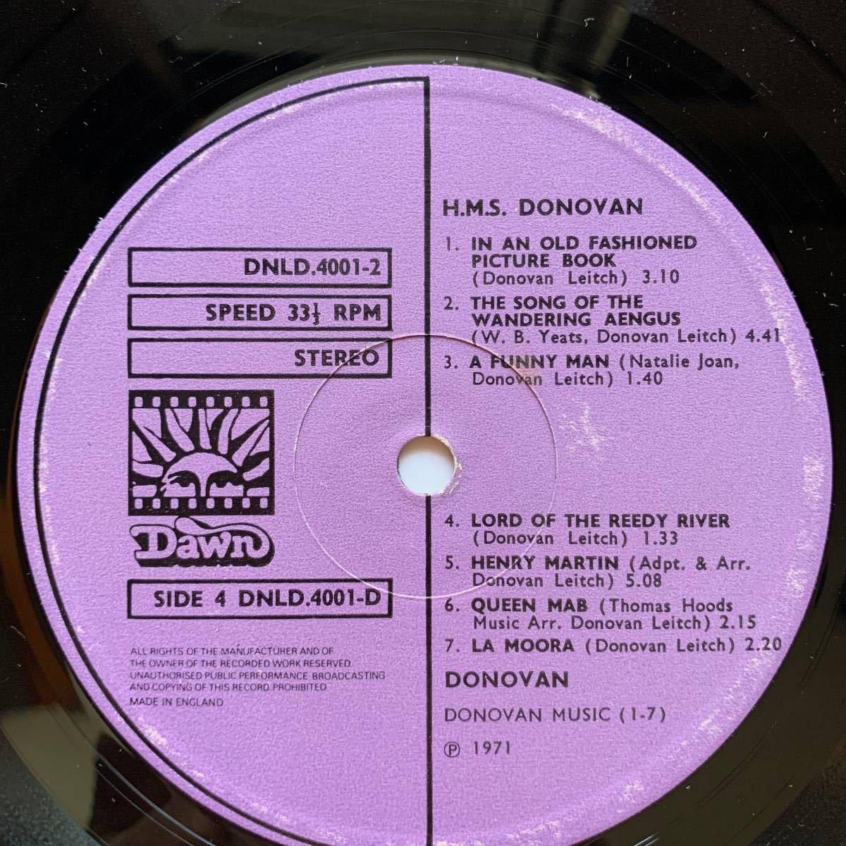 1971年 UK 初版 激レアです 廃盤 ドノヴァンのいわくつき2枚組大作