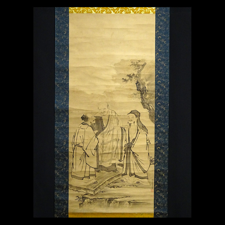 人気，セール 模写 緑屋 a 掛軸 相舎〇月 箱付 虎渓三笑之図 紙本 掛け軸 i9/0522-10/B-3/#100(掛軸)｜売買されたオークション情報、yahooの商品情報をアーカイブ公開 - オークファン 掛軸