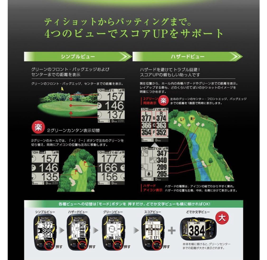 NEO2 ショットナビ Navi) Navi Shot ショットナビ(Shot ネオ2 ライト | NEO2(ショットナビ Lite Lite（ショットナビネオ２ ShotNavi ネオ２)::海外ゴルフ場にも対応 navi カラー