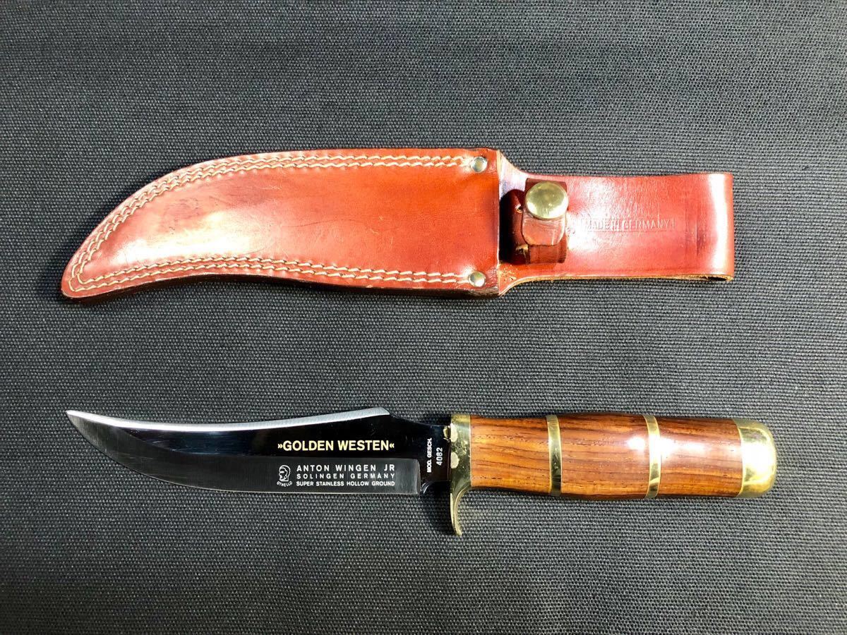 得価，送料無料 古い サバイバル ナイフ ドイツ GOLDEN WESTEN ANTON WINGEN JR SOLINGEN GERMANY 当時物 ヴィンテージ レトロ アウトドア(ナイフ)｜売買されたオークション情報、yahooの商品情報をアーカイブ公開 - オーク その他