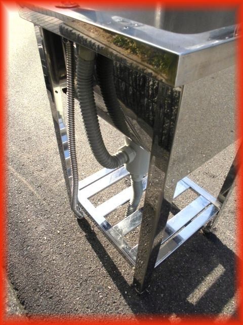 シンク 業務用1槽シンク 流し台 中古 ステンレス 450×450mm 蛇口付（1 