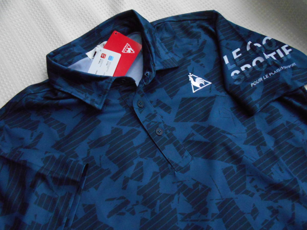 【新作入荷，大得価】 モデル le coq sportif / ルコック 半袖 DRY 吸水速乾 BIGロゴ／迷彩~ ポロ NV/O(ルコック)｜売買されたオークション情報、yahooの商品情報をアーカイブ公開 - オークファン シャツ