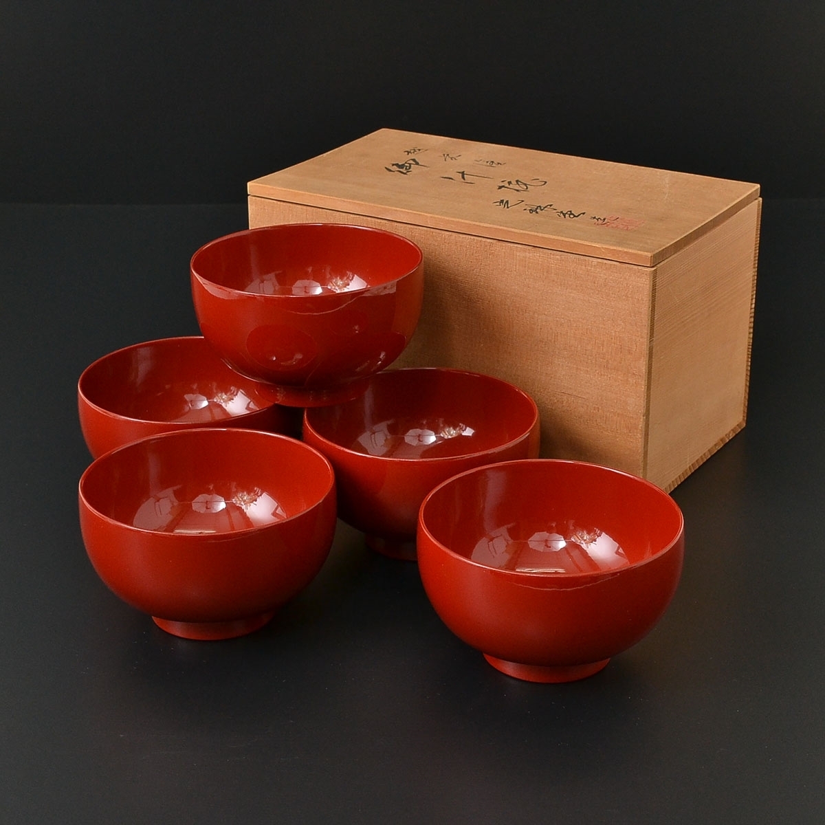 光琳堂作 越前漆器 日月蒔絵 吸い物椀 光琳堂作 越前漆器 日
