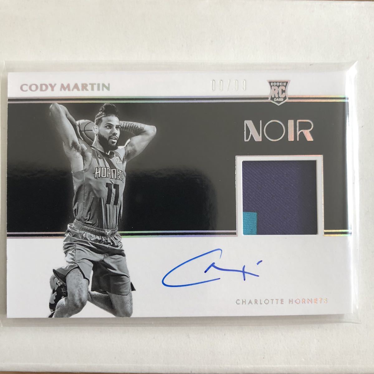 Panini Noir 2019-20 Rookie White ⁄99 RPA RC Coby Bol Patch 0 Black 