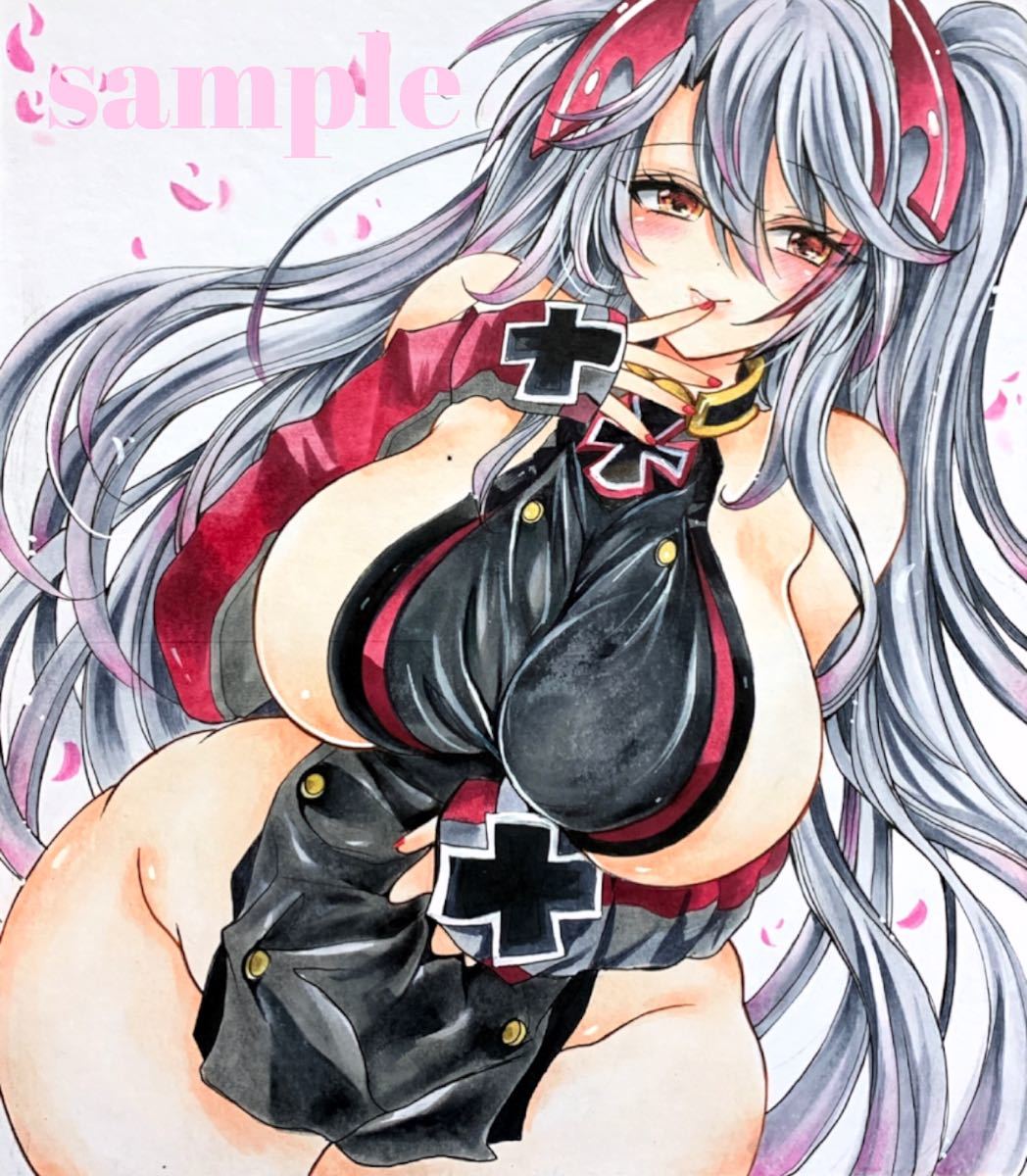 同人 手描きイラスト アズールレーン アズレン プリンツ オイゲン 色紙 手描きイラスト 売買されたオークション情報 Yahooの商品情報をアーカイブ公開 オークファン Aucfan Com