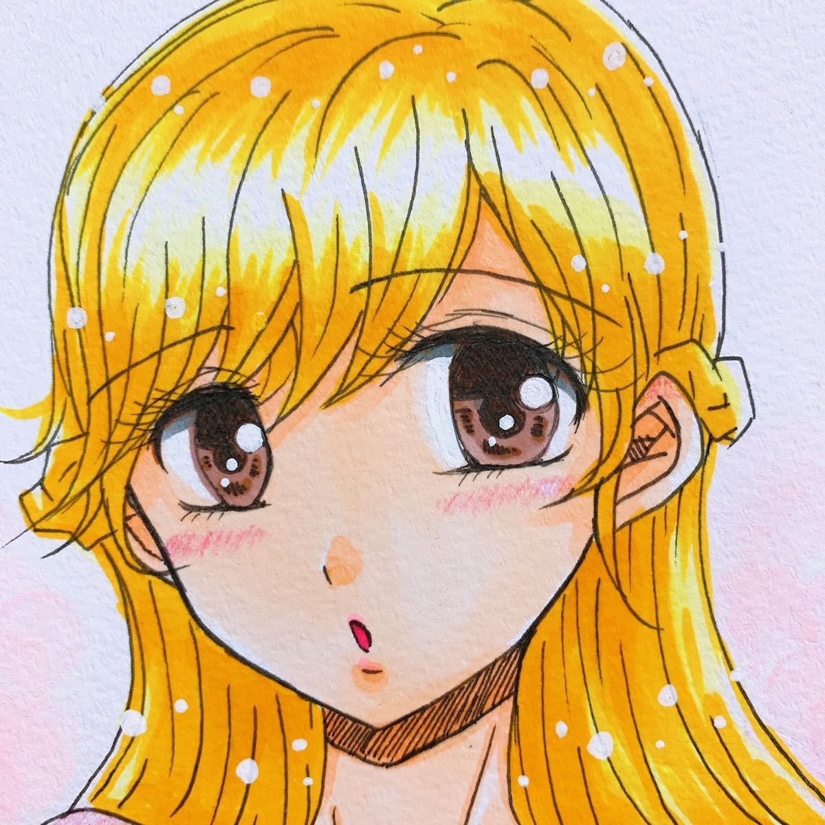 ☆手描きイラスト☆オリジナル「ビキニの女の子」】手描き/カラー