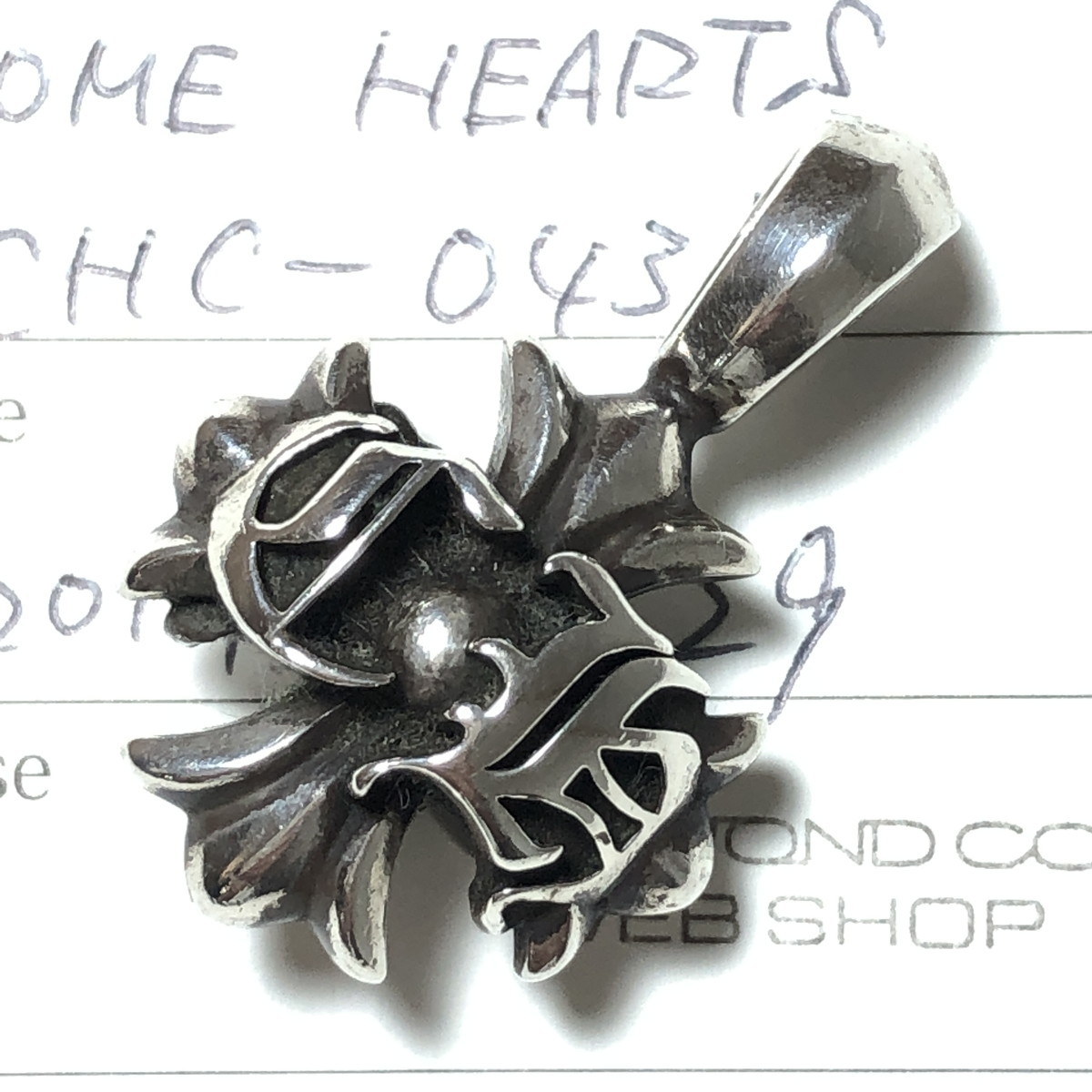 【鑑定済】クロムハーツネックレス ペンダント クロムハーツ CHROME HEARTS ネックレス プラスCHチャーム ミディアム