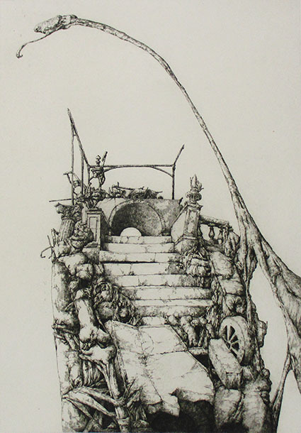 EL ESPECTADOR 銅版画 / ホセ・エルナンデス Jose Hernandez（ホセ・エルナンデス）『神託』銅版画 ed.5/50. 鉛筆