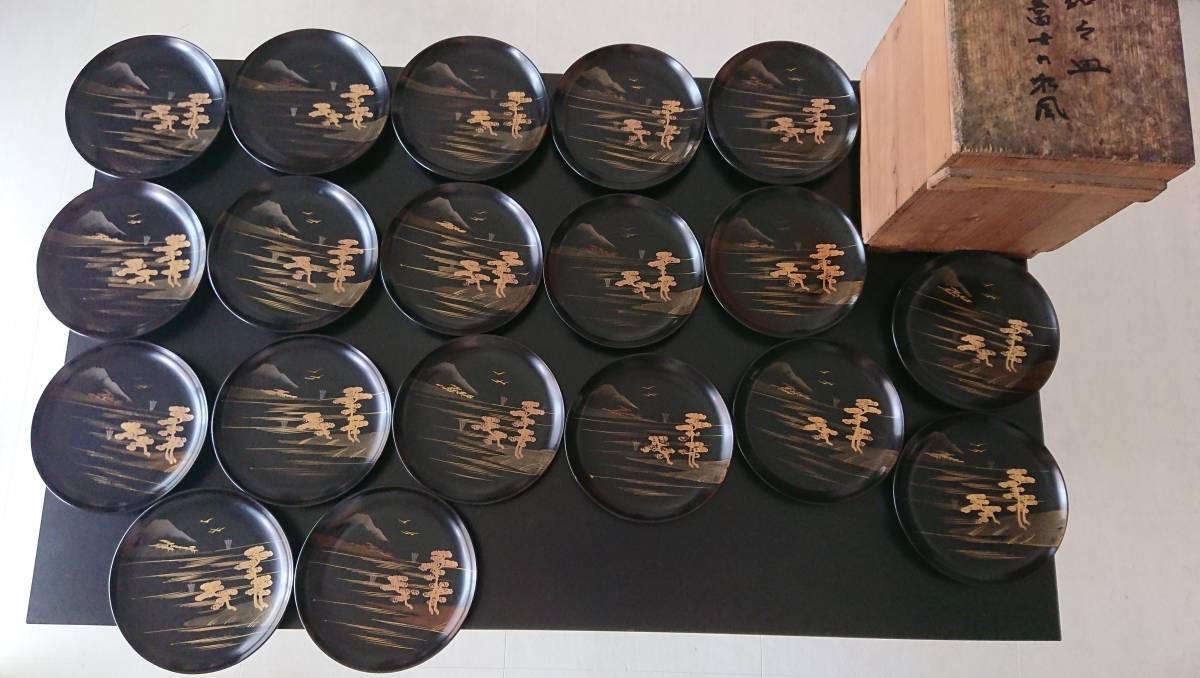 輪島塗 | 銘々皿 豪華桐蒔絵 輪島塗漆器の工房直販 真塗皿25枚 伝統