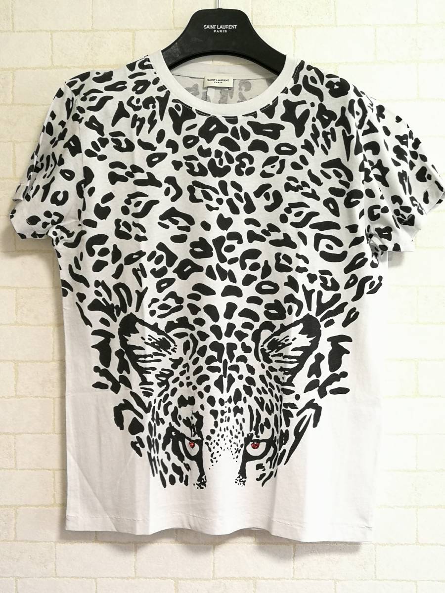 豊富な，HOT Saint Laurent サンローラン Tシャツ Lサイズ レオパード クリスタルアイ メンズ パンクロック 直営店購入 436466 豹柄(半袖Tシャツ)｜売買されたオークション情報、yahooの商品情報をアーカイブ公 男性用