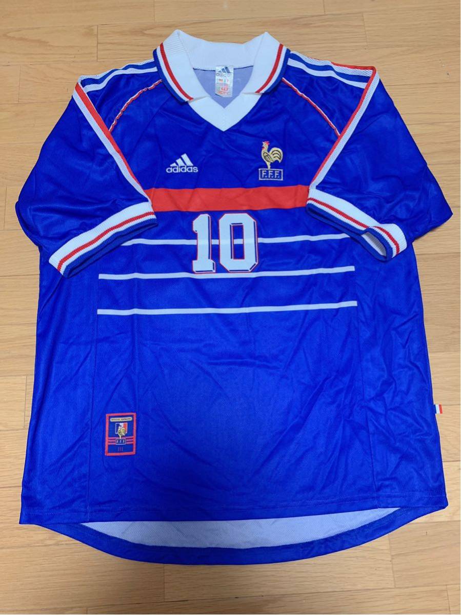 【正規品，限定SALE】 正規品 フランス代表1998 H #10 ジダン W杯優勝モデル 半袖ユニフォーム Ｌサイズ 星無し 98-99 ユベントスレアルマドリード(フランス)｜売買されたオークション情報、yahooの商品情報をアーカイ ユニフォーム