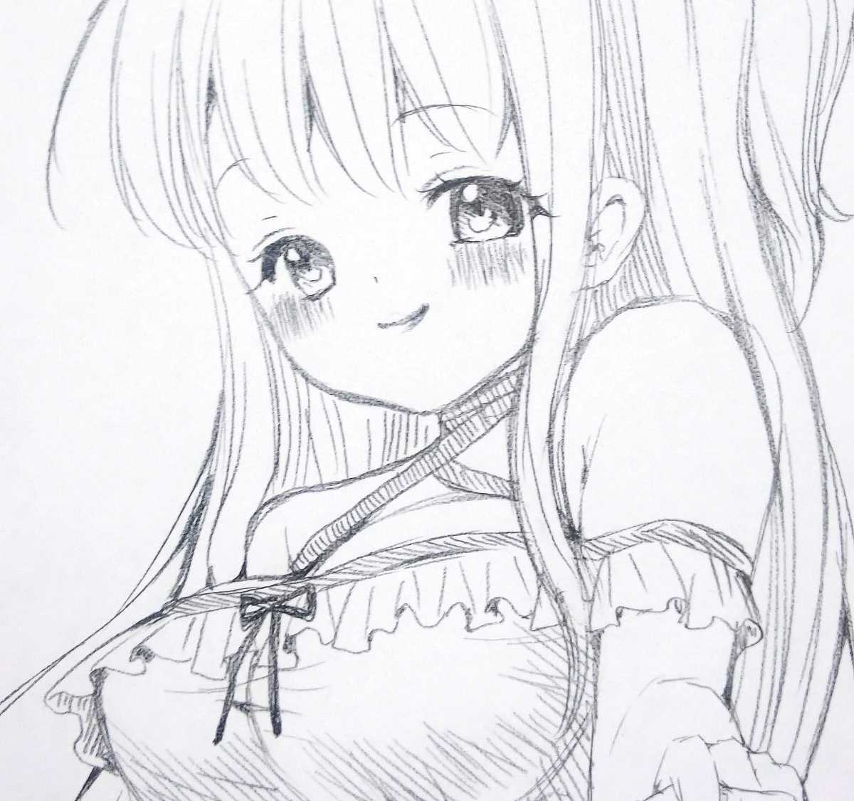 手描きイラスト たくし上げ オリジナル 女の子 ラフ画 手描きイラスト 売買されたオークション情報 Yahooの商品情報をアーカイブ公開 オークファン Aucfan Com