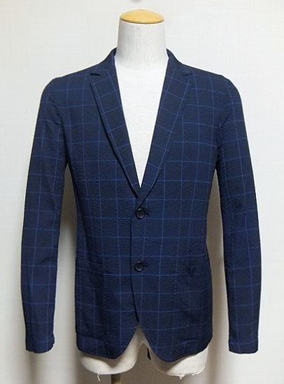 【未使用級】takeo kikuchi ストレッチ素材 スーツ シアサッカー 極上:THE SHOP TK(TAKEO KIKUCHI).ストレッチ シアサッカー